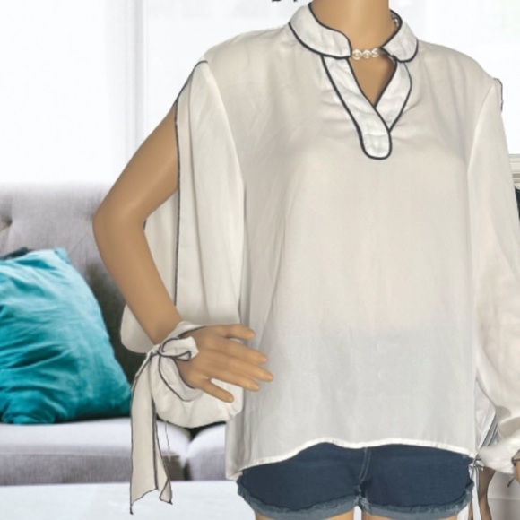 Long Sleeves White Blouse - Picture 3 of 17